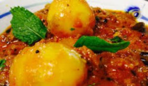 Egg & Potato Curry (Aloo Konir Dom)