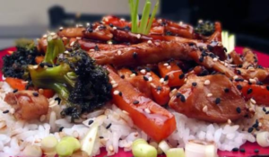 chicken and rice bowls